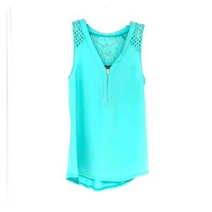 Express light blue sleeveless top